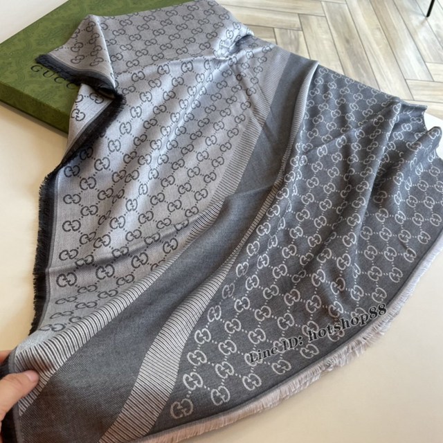 Gucci古奇專櫃爆款最經典花色和字母圖案女款圍巾披肩 mmyj2417